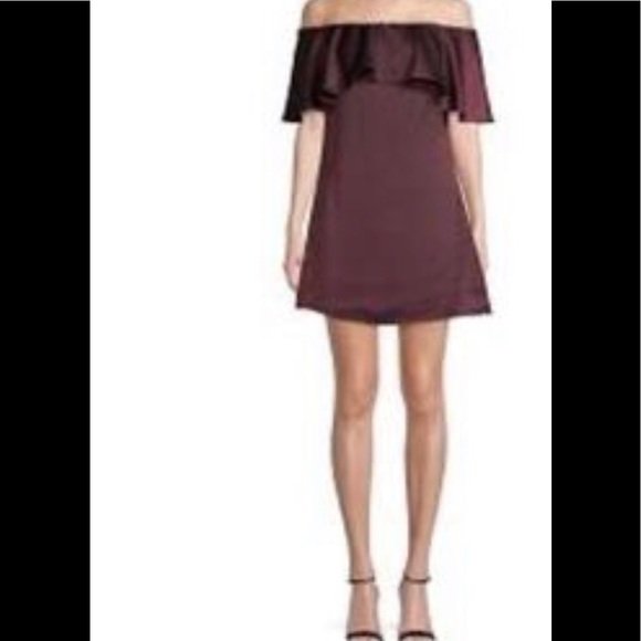 Halston off the shoulder dress Syrah dress - Picture 1 of 1